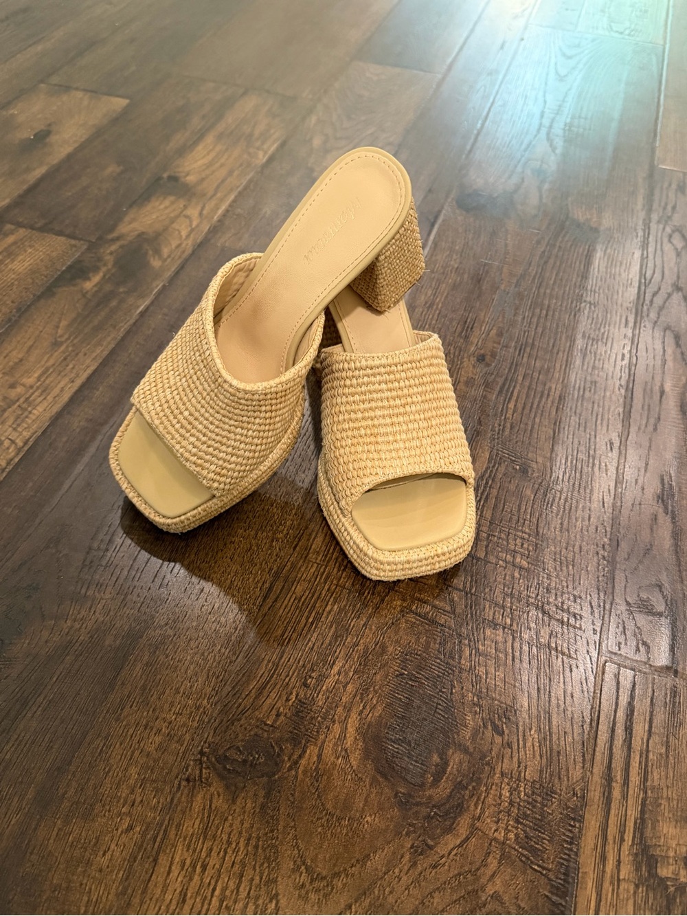 Chunky Raffia Block Heel Mule - Women
